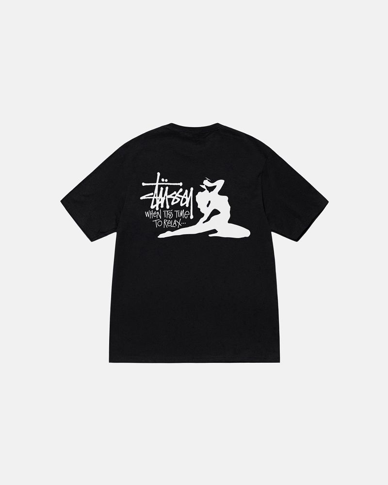STUSSY RELAX TEE Noir | STUSSY-56310