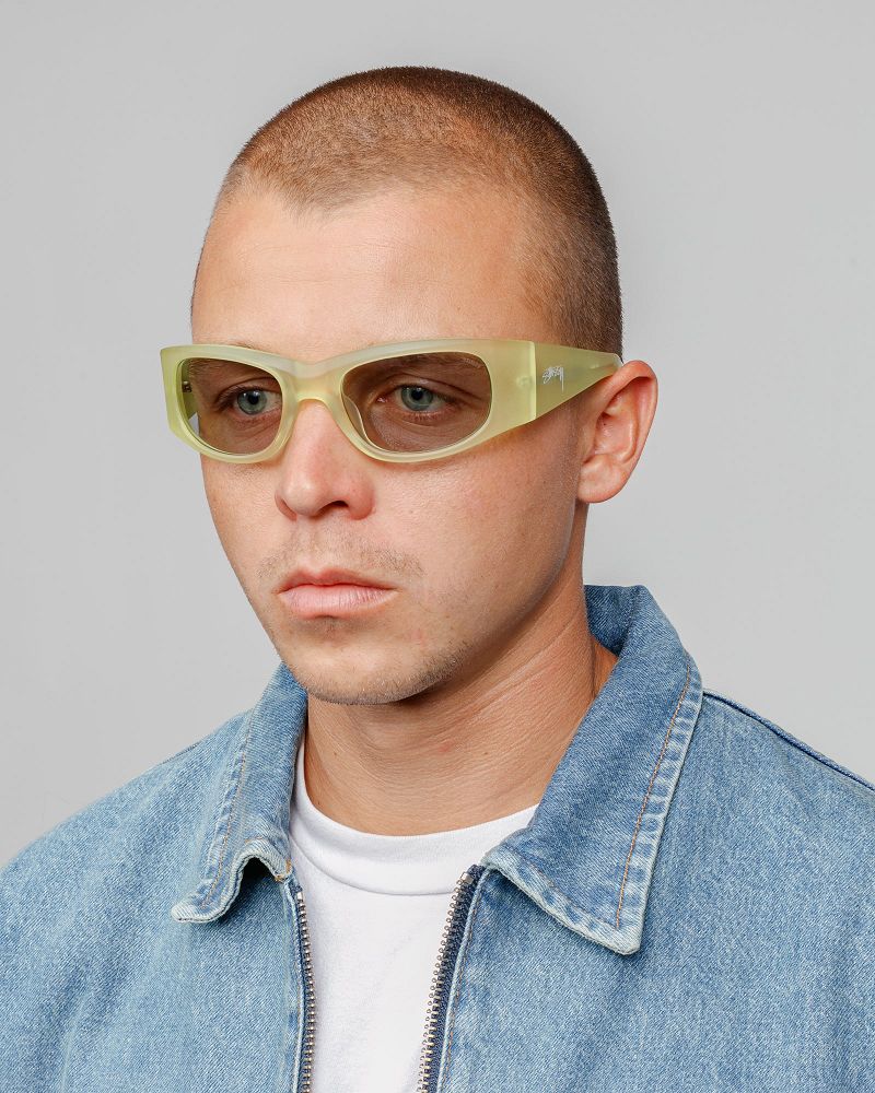 STUSSY RENE SUNGLASSES Jaune Grise Clair | STUSSY-55938