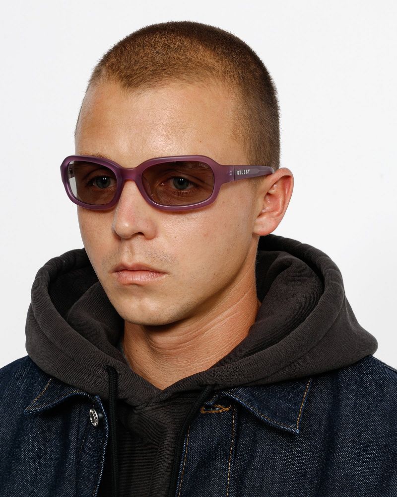 STUSSY ROME SUNGLASSES Violette Grise Foncé | STUSSY-55918