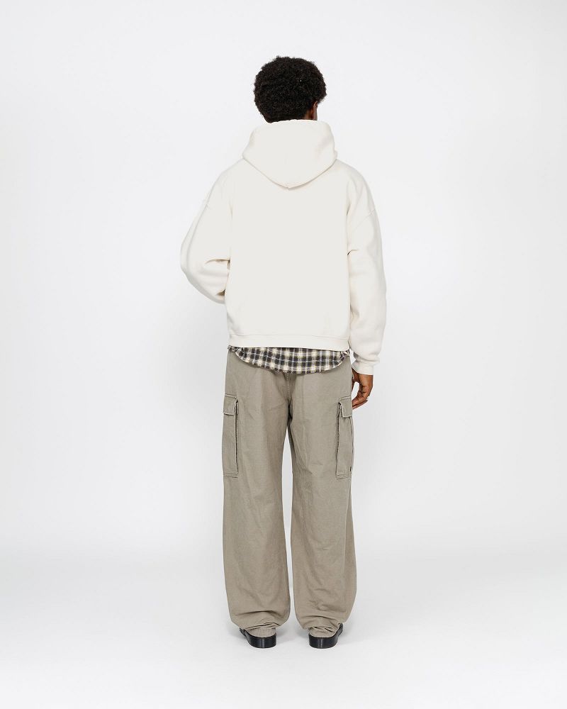 STUSSY SATIN PATCH HOODIE Blanche | STUSSY-56273
