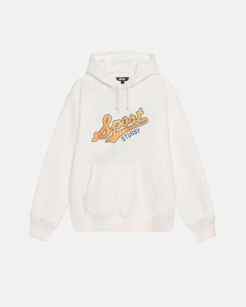 STUSSY SATIN PATCH HOODIE Blanche | STUSSY-56273