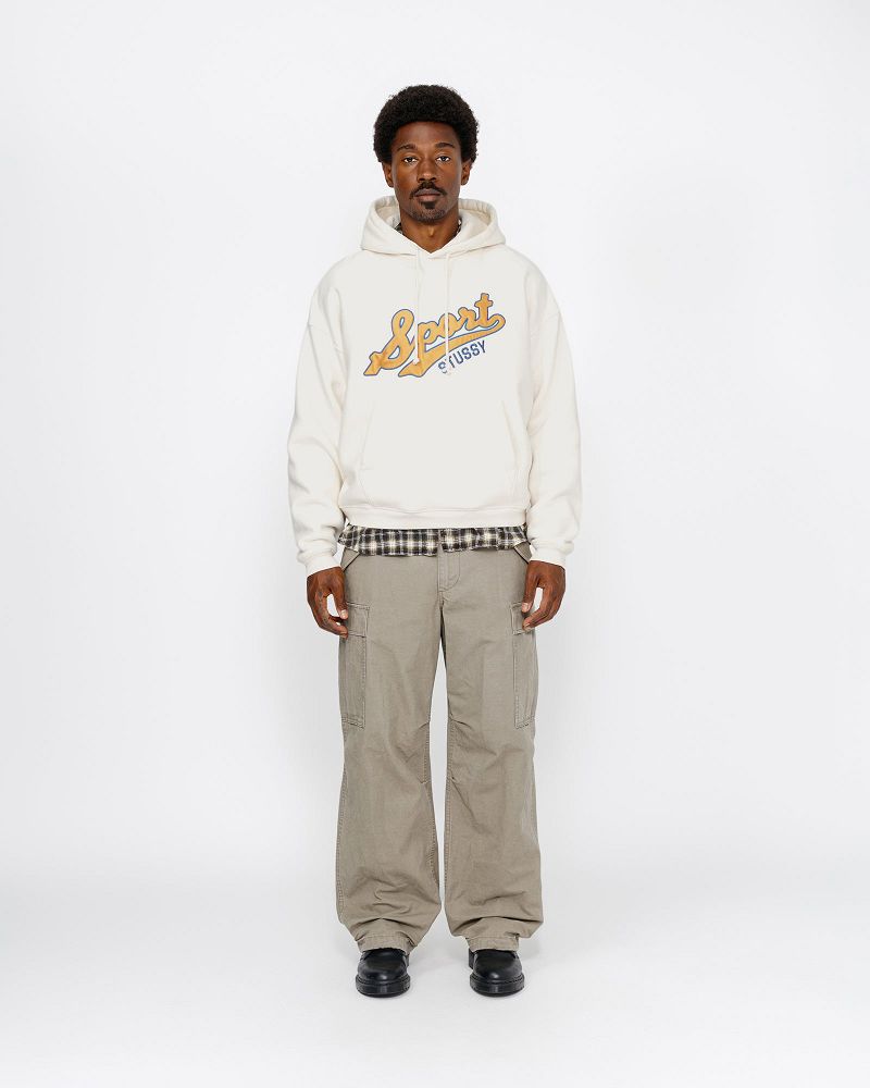 STUSSY SATIN PATCH HOODIE Blanche | STUSSY-56273