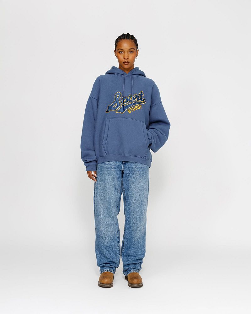 STUSSY SATIN PATCH HOODIE Bleu | STUSSY-56271