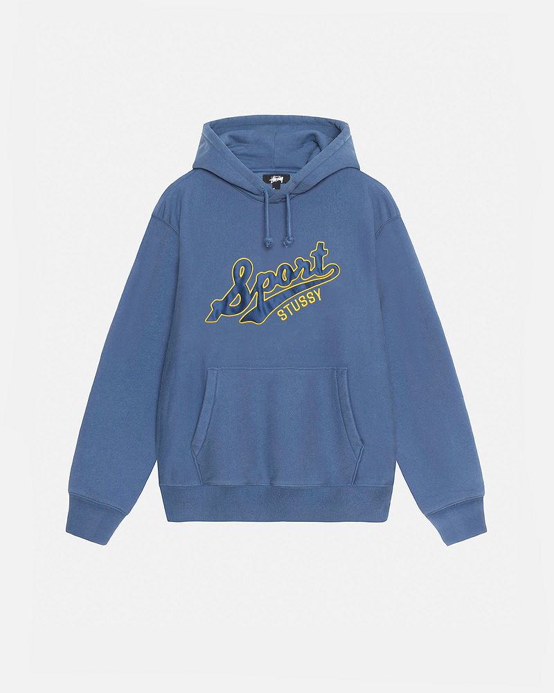 STUSSY SATIN PATCH HOODIE Bleu | STUSSY-56271