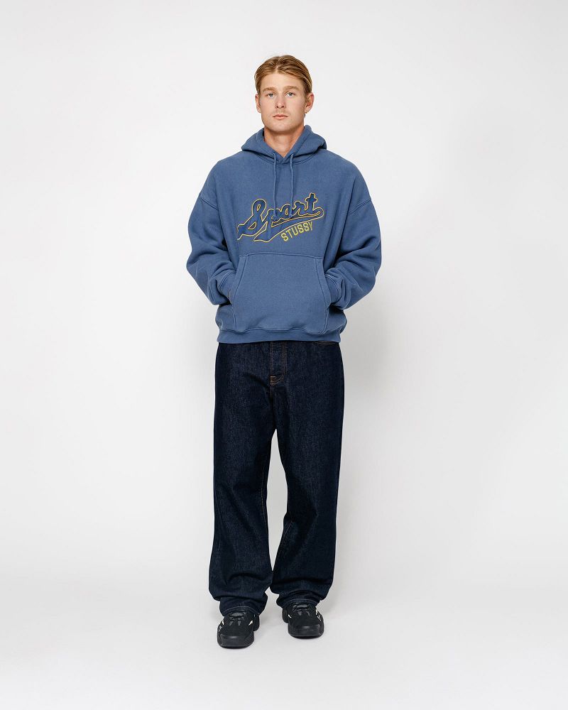STUSSY SATIN PATCH HOODIE Bleu | STUSSY-56271