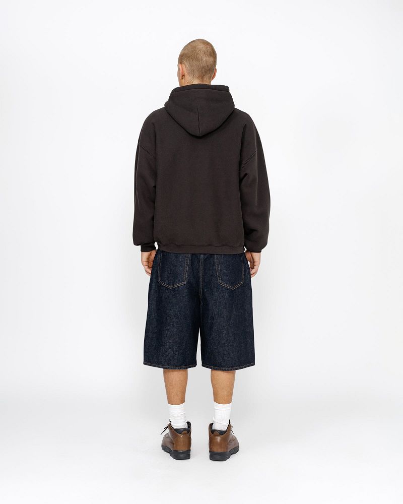 STUSSY SATIN PATCH HOODIE Noir | STUSSY-56270