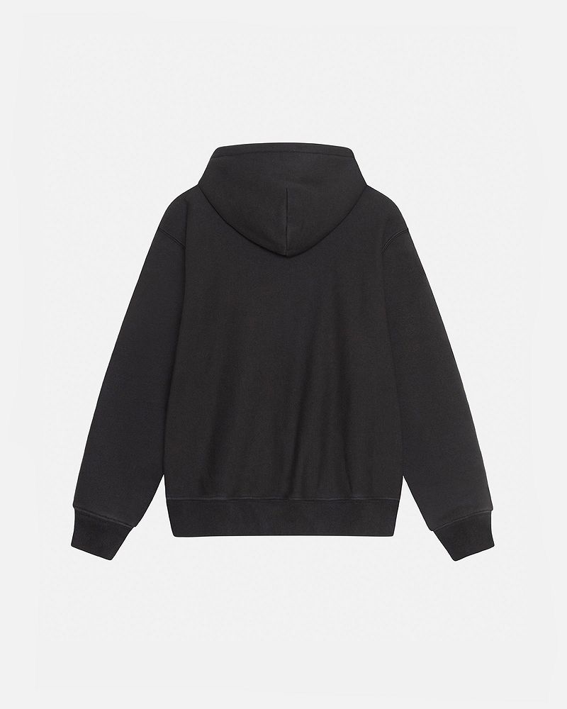 STUSSY SATIN PATCH HOODIE Noir | STUSSY-56270