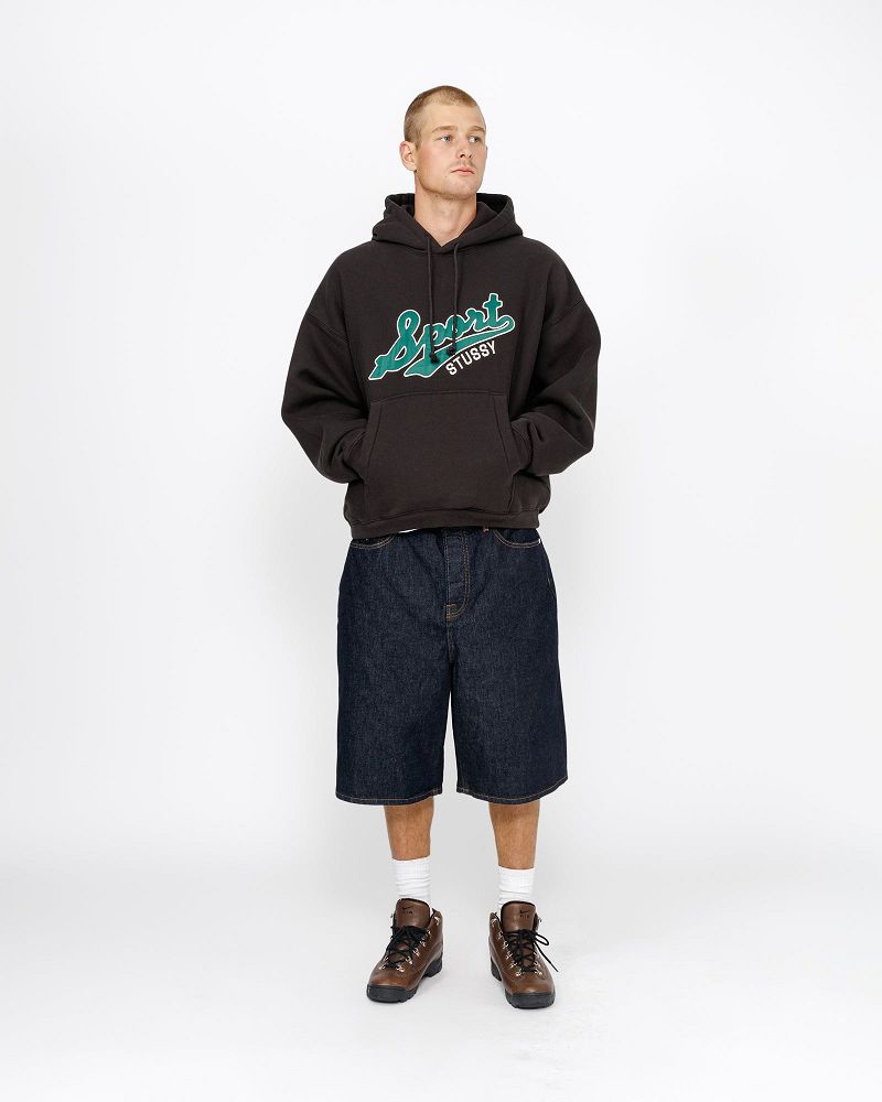 STUSSY SATIN PATCH HOODIE Noir | STUSSY-56270