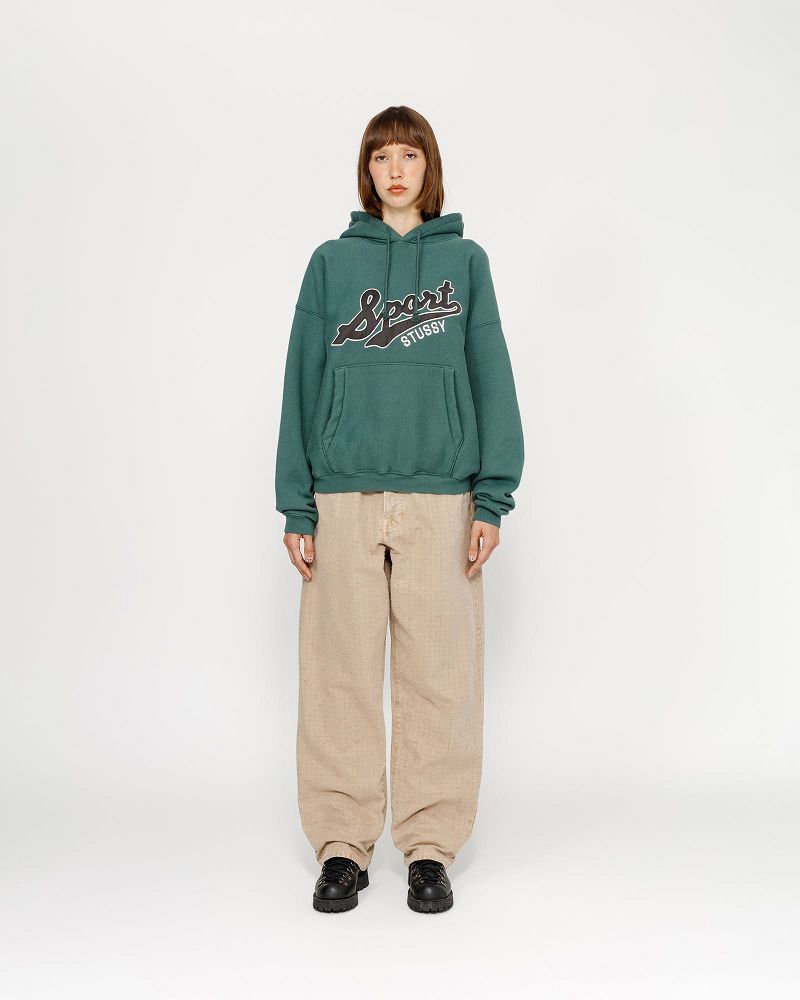 STUSSY SATIN PATCH HOODIE Vert | STUSSY-56272