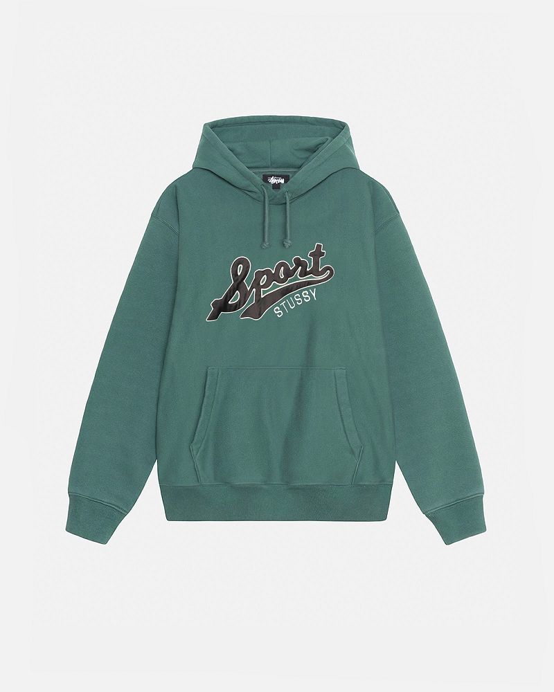 STUSSY SATIN PATCH HOODIE Vert | STUSSY-56272