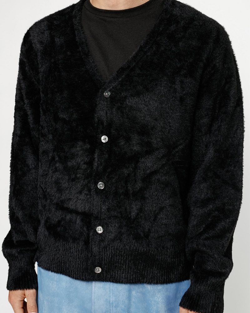 STUSSY SHAGGY CARDIGAN Noir | STUSSY-56188