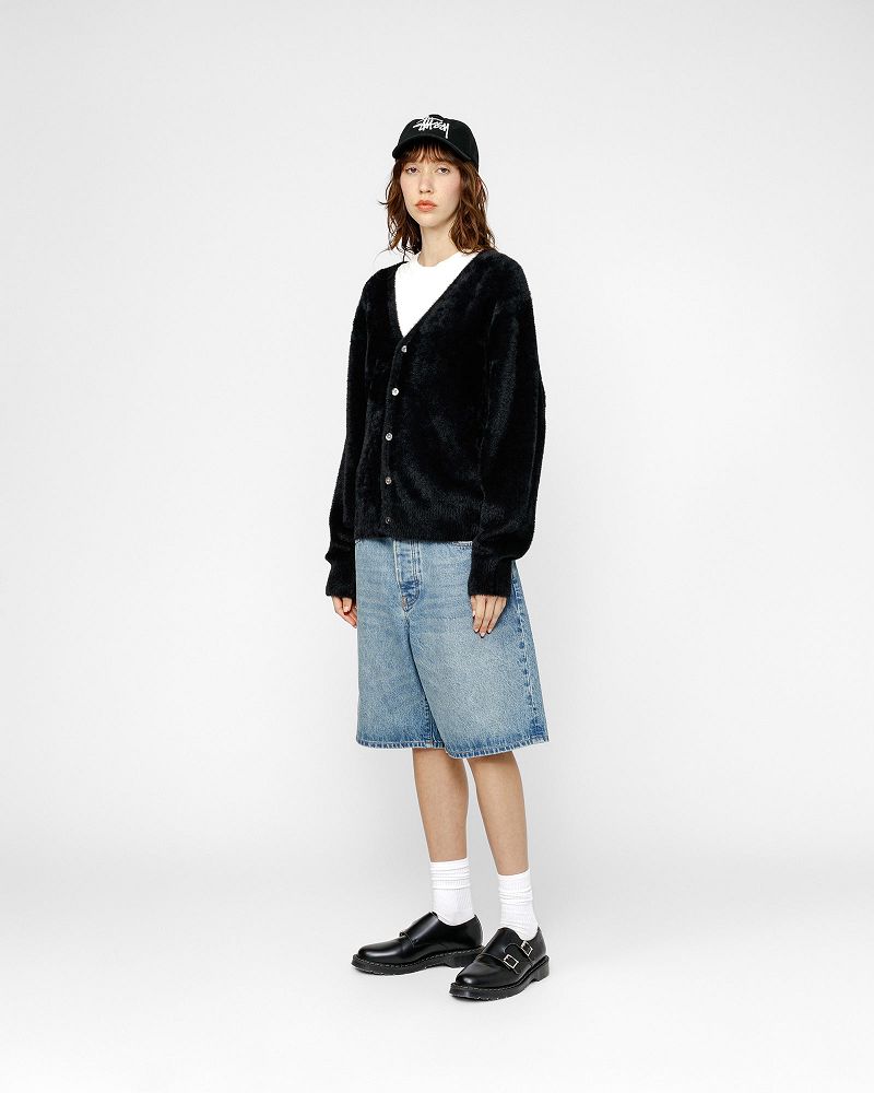 STUSSY SHAGGY CARDIGAN Noir | STUSSY-56188