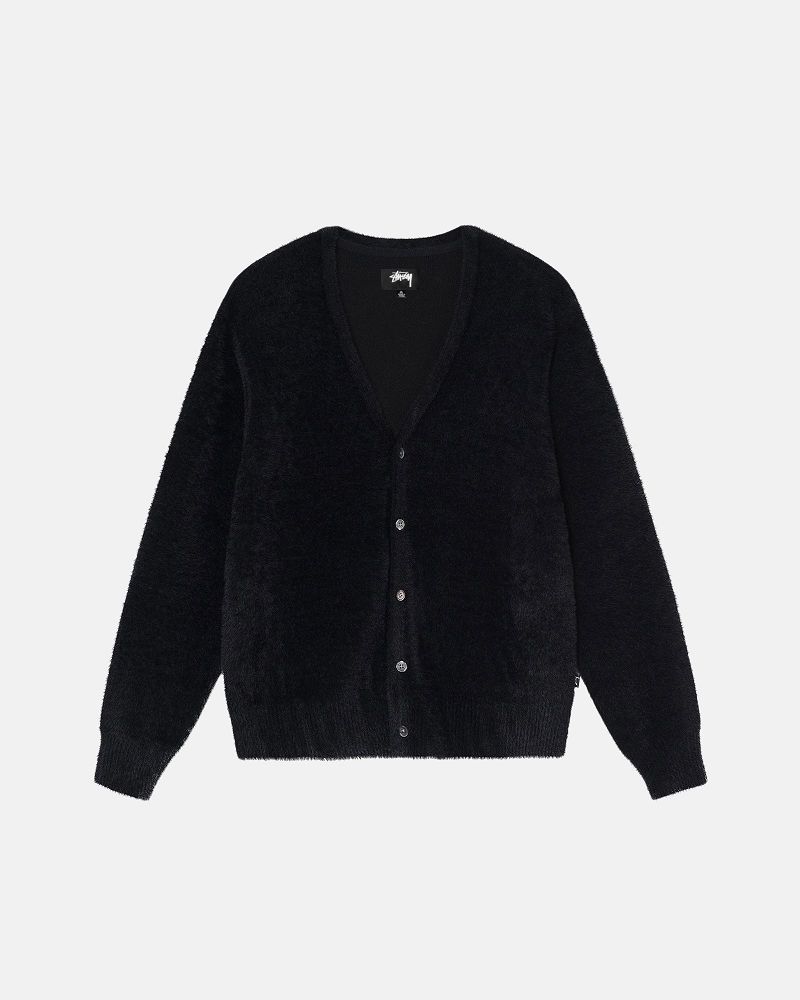 STUSSY SHAGGY CARDIGAN Noir | STUSSY-56188