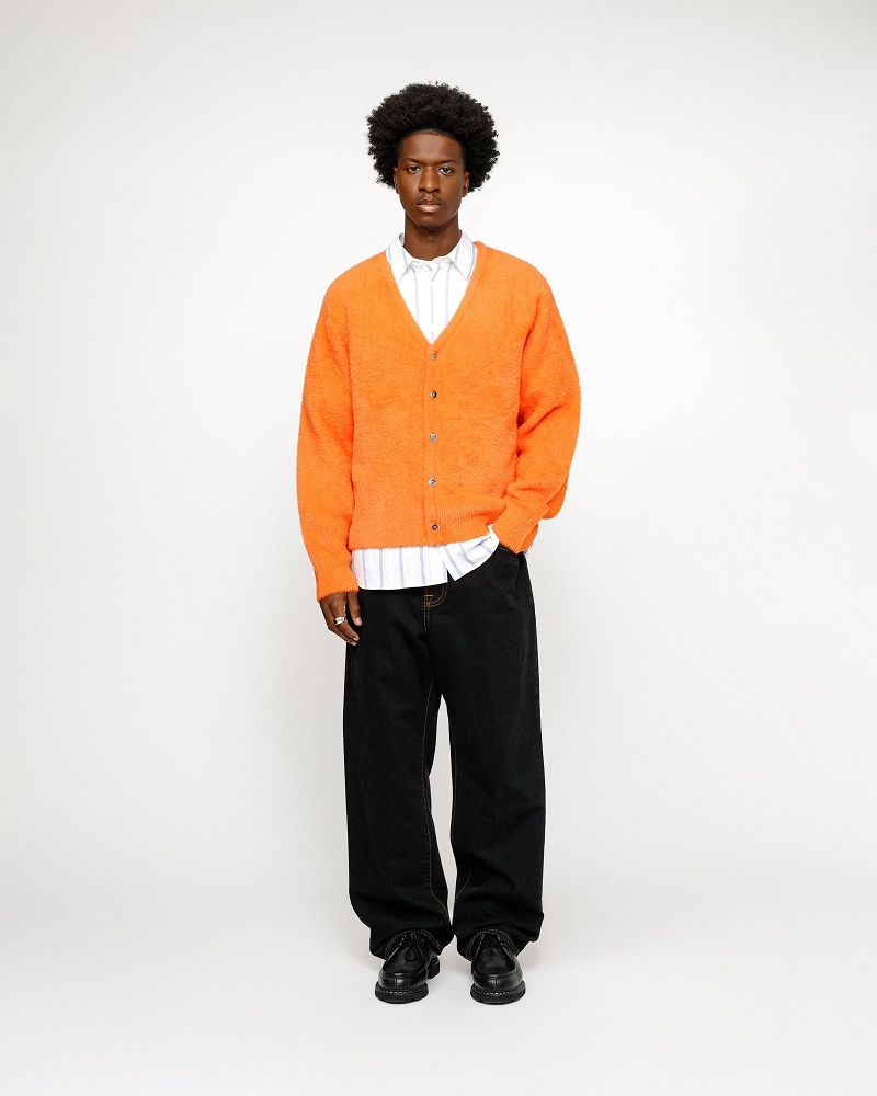 STUSSY SHAGGY CARDIGAN Rouge Orange | STUSSY-56190