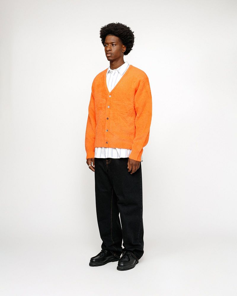 STUSSY SHAGGY CARDIGAN Rouge Orange | STUSSY-56190