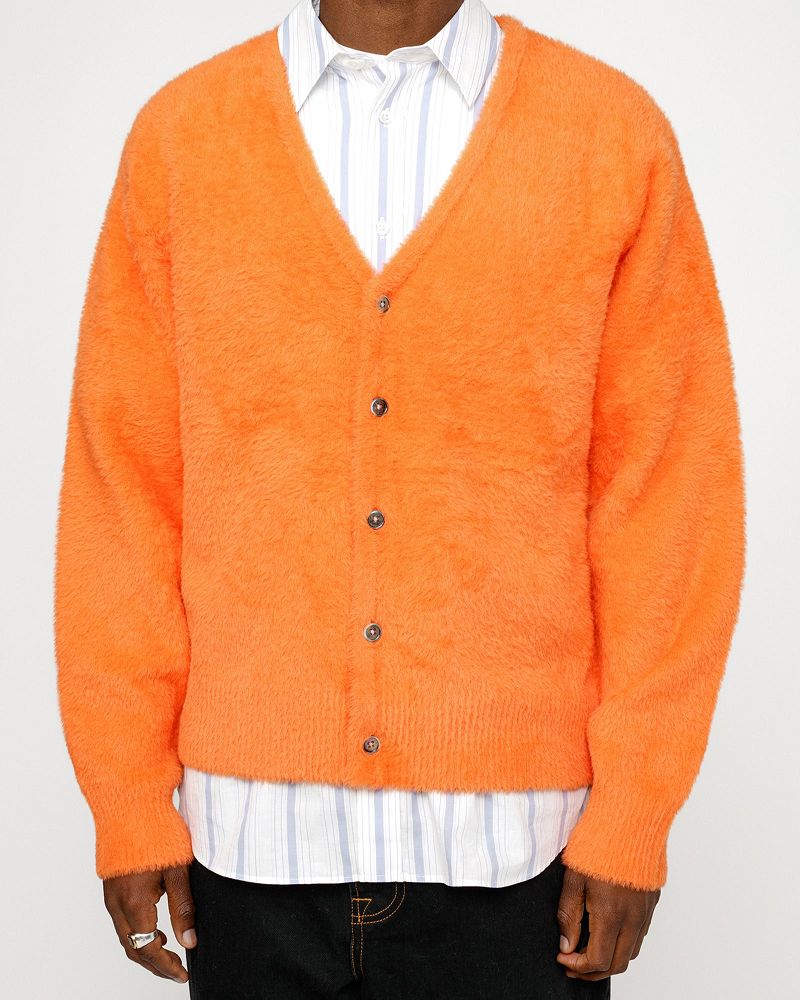 STUSSY SHAGGY CARDIGAN Rouge Orange | STUSSY-56190