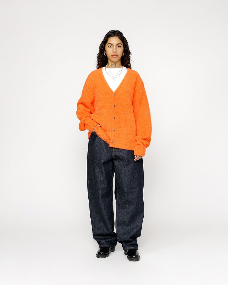 STUSSY SHAGGY CARDIGAN Rouge Orange | STUSSY-56190
