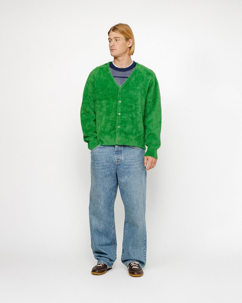 STUSSY SHAGGY CARDIGAN Vert | STUSSY-56189
