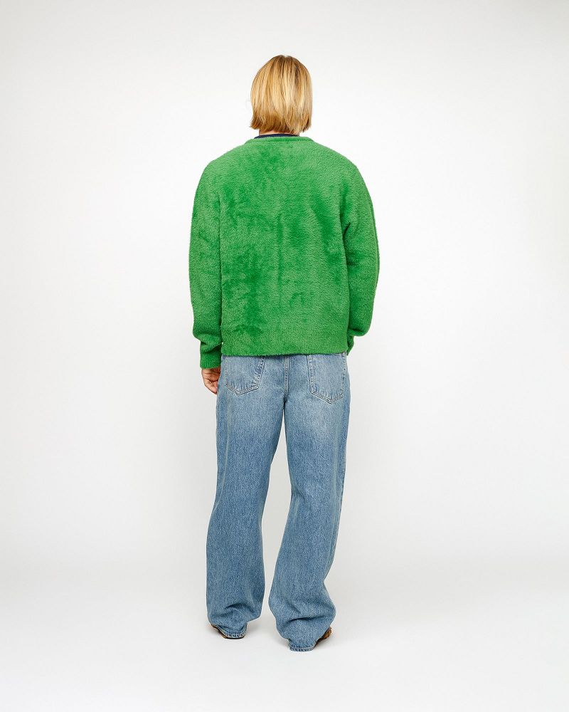 STUSSY SHAGGY CARDIGAN Vert | STUSSY-56189