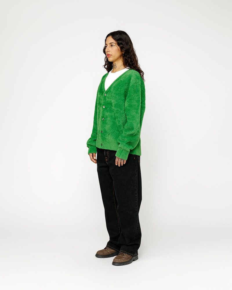 STUSSY SHAGGY CARDIGAN Vert | STUSSY-56189