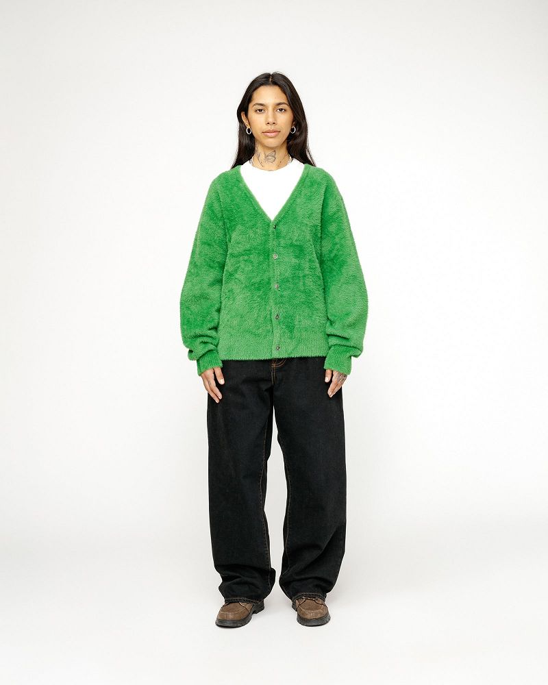 STUSSY SHAGGY CARDIGAN Vert | STUSSY-56189