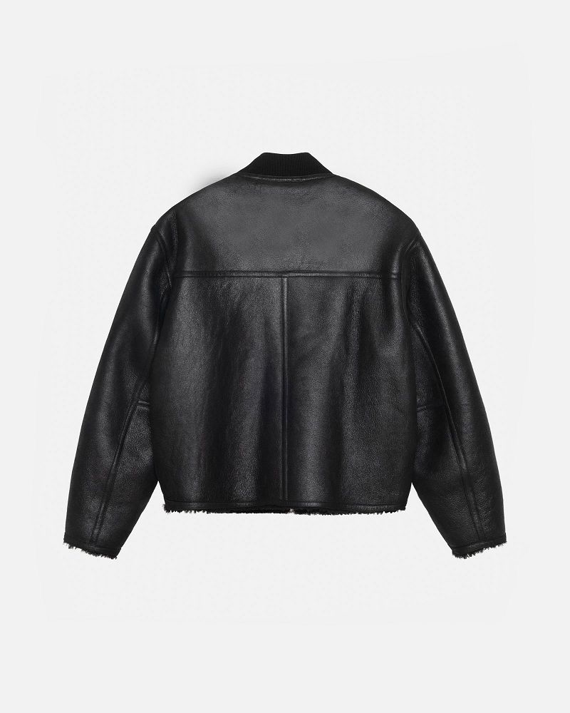 STUSSY SHEARLING REVERSIBLE BOMBER Noir | STUSSY-56412