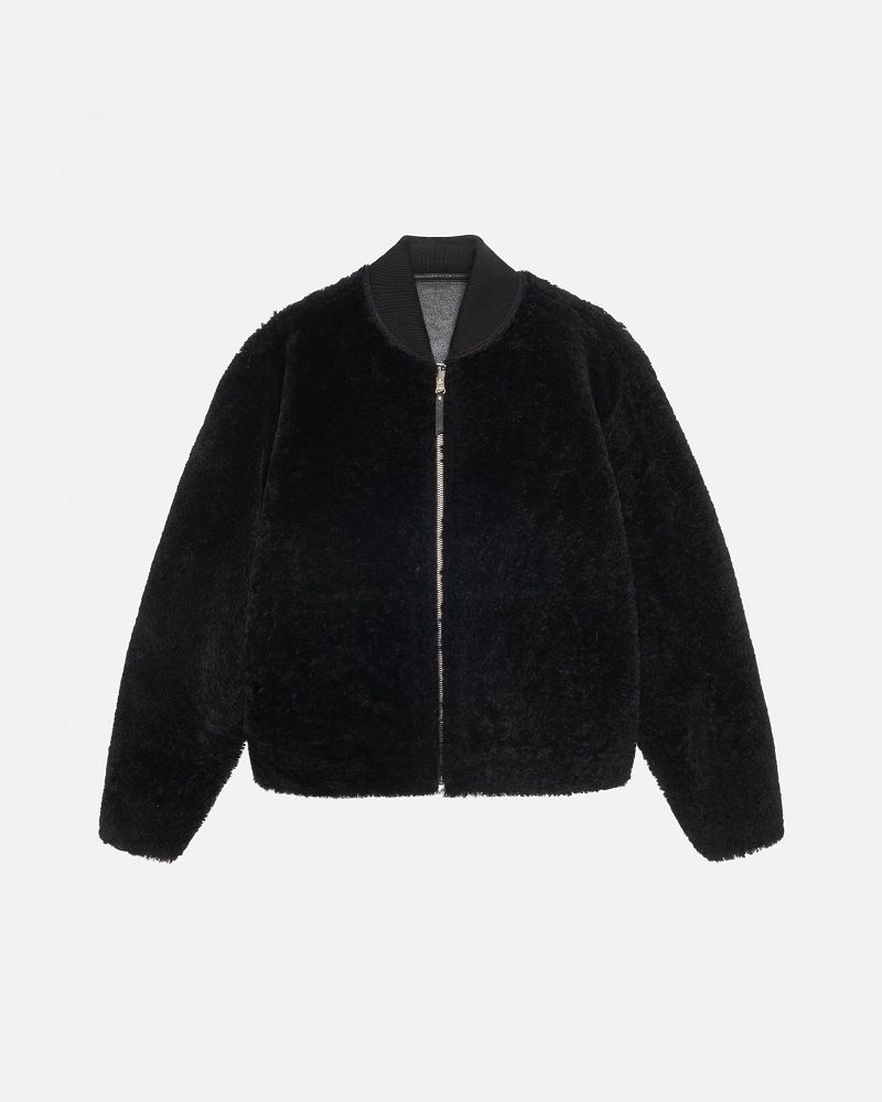STUSSY SHEARLING REVERSIBLE BOMBER Noir | STUSSY-56412