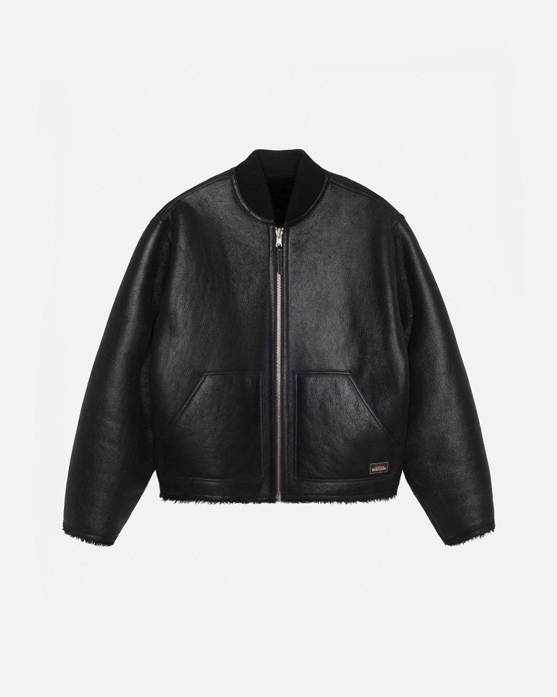 STUSSY SHEARLING REVERSIBLE BOMBER Noir | STUSSY-56412
