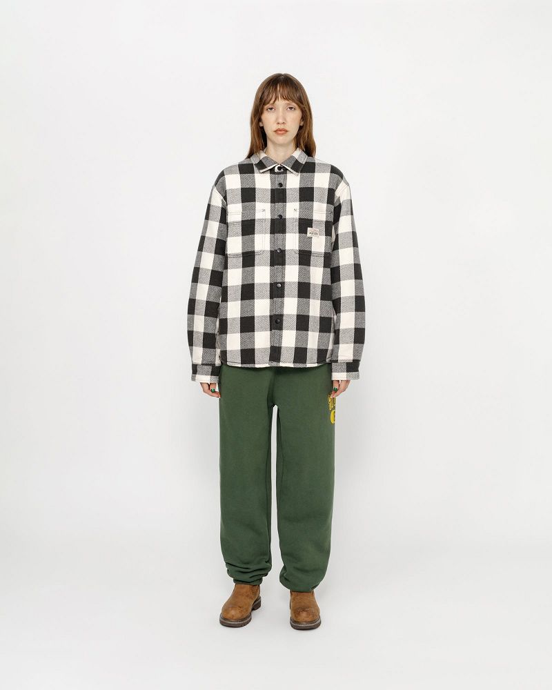 STUSSY SHERPA LINED BUFFALO PLAID SHIRT Beige | STUSSY-56413