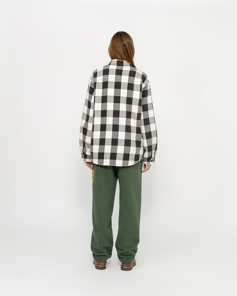 STUSSY SHERPA LINED BUFFALO PLAID SHIRT Beige | STUSSY-56413