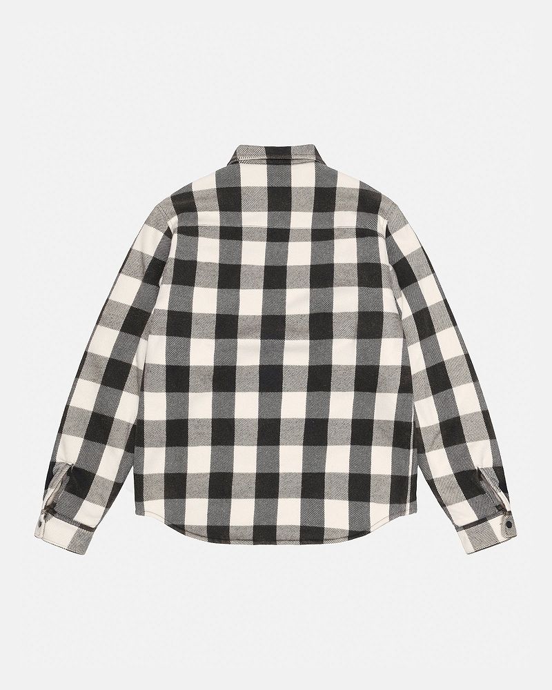 STUSSY SHERPA LINED BUFFALO PLAID SHIRT Beige | STUSSY-56413