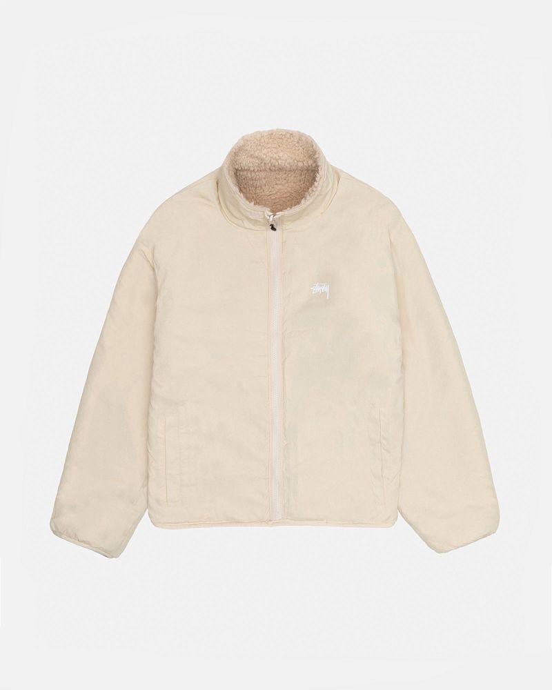 STUSSY SHERPA REVERSIBLE JACKET Beige | STUSSY-56403