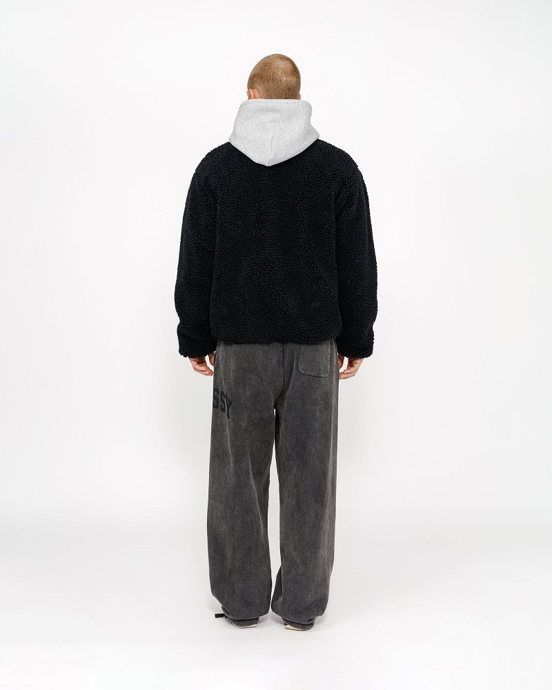 STUSSY SHERPA REVERSIBLE JACKET Noir | STUSSY-56405