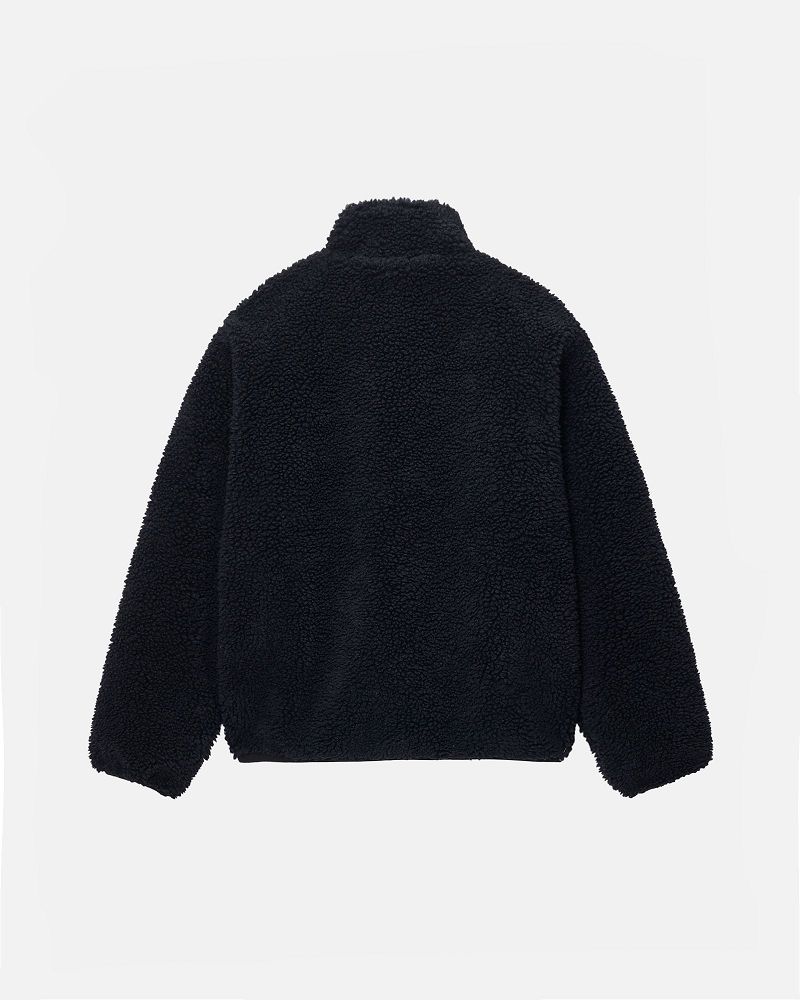 STUSSY SHERPA REVERSIBLE JACKET Noir | STUSSY-56405