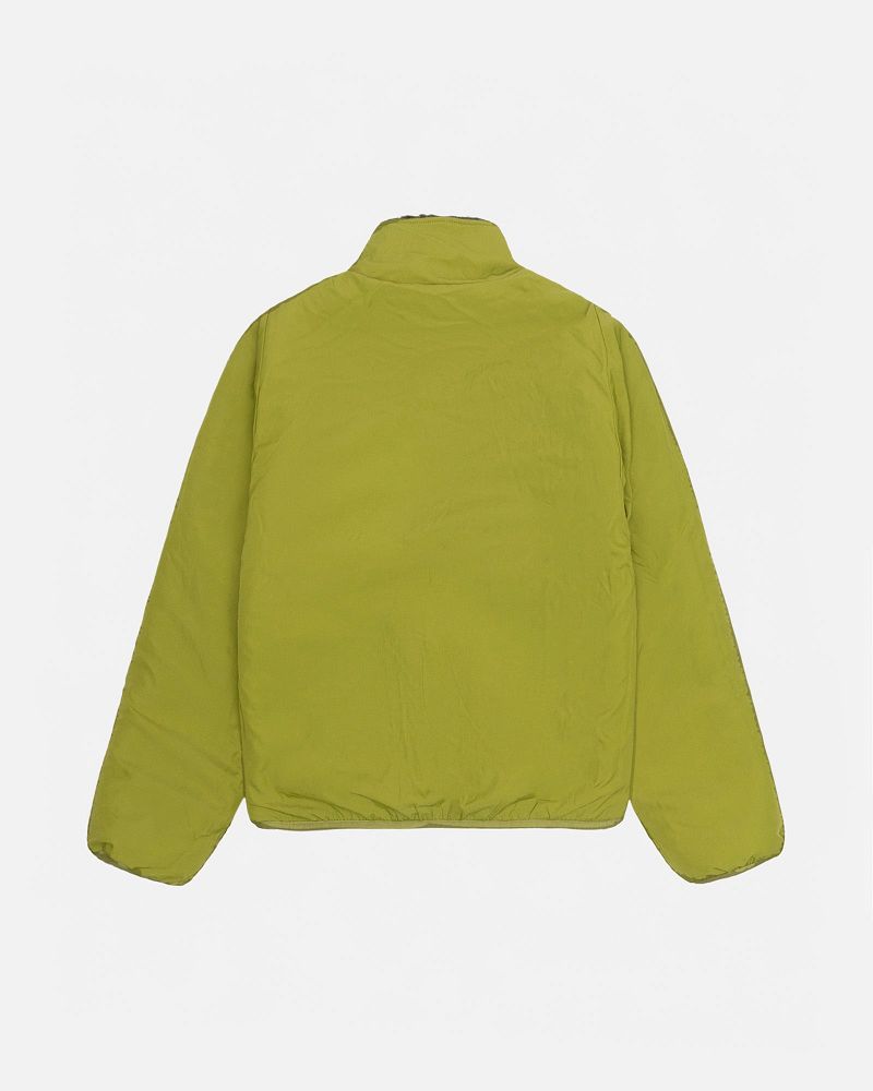 STUSSY SHERPA REVERSIBLE JACKET Vert Foncé | STUSSY-56404