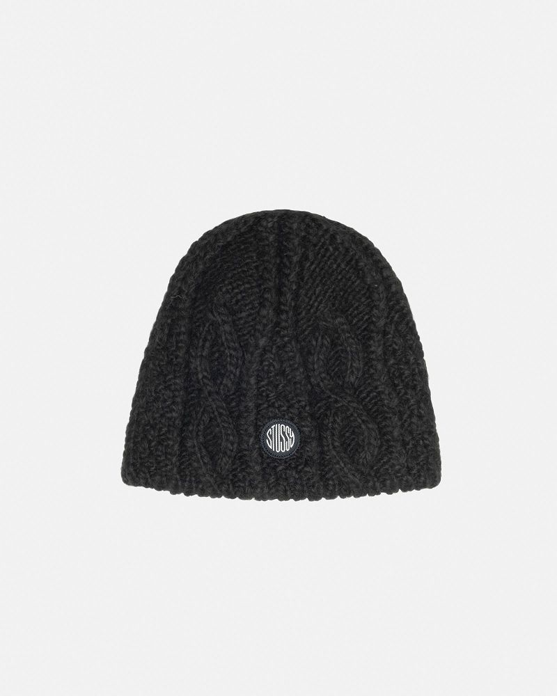 STUSSY SKULLCAP CABLE KNIT Noir | STUSSY-56009