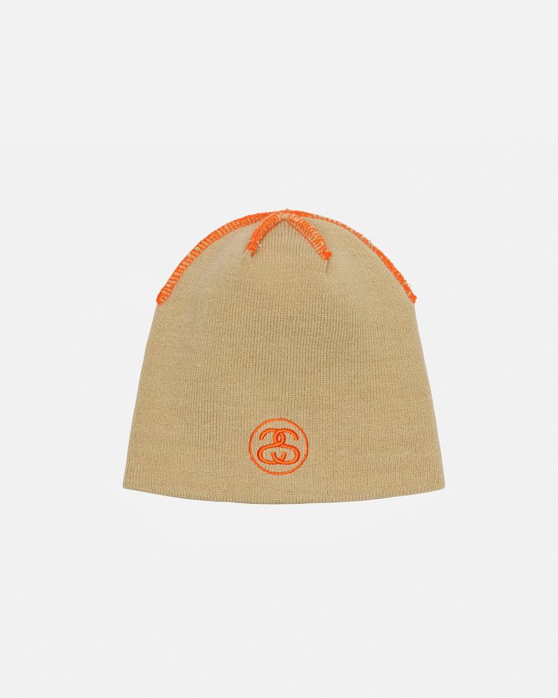 STUSSY SKULLCAP EXPOSED STITCH Kaki | STUSSY-56008