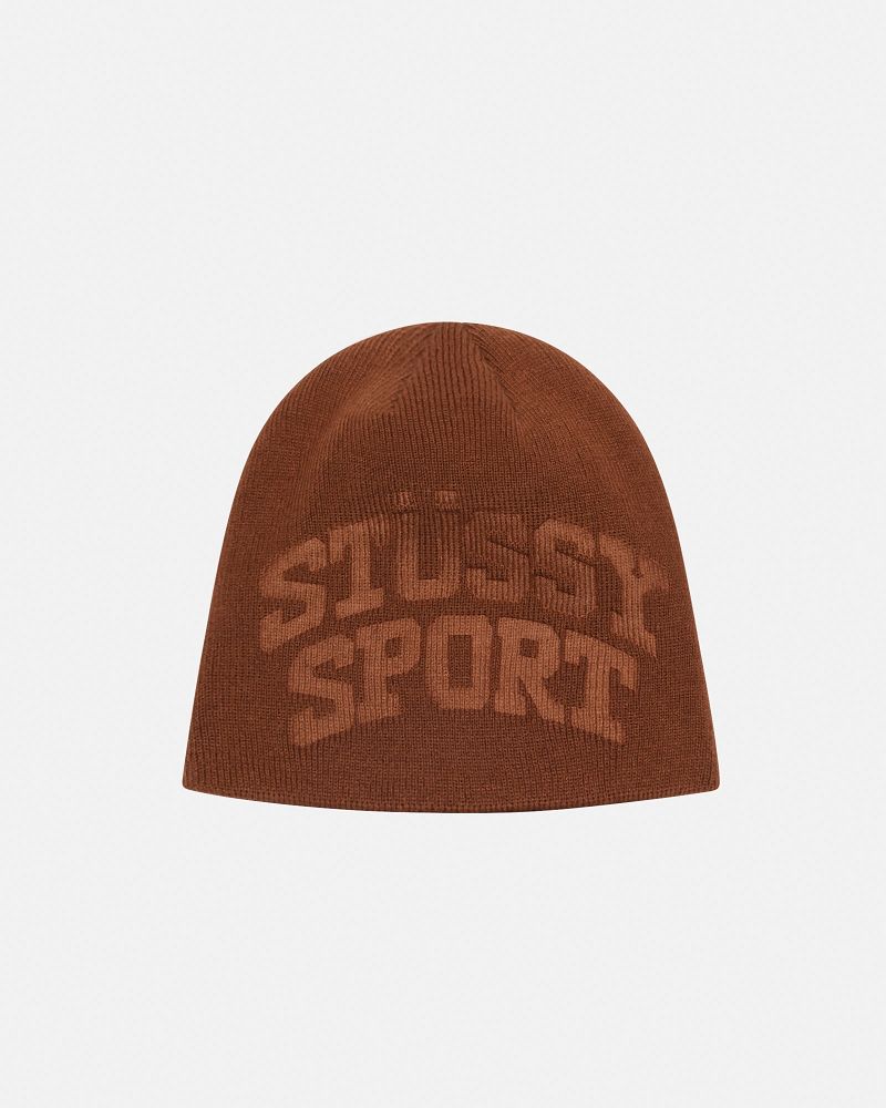 STUSSY SKULLCAP SPORT DEBOSS Marron | STUSSY-56010