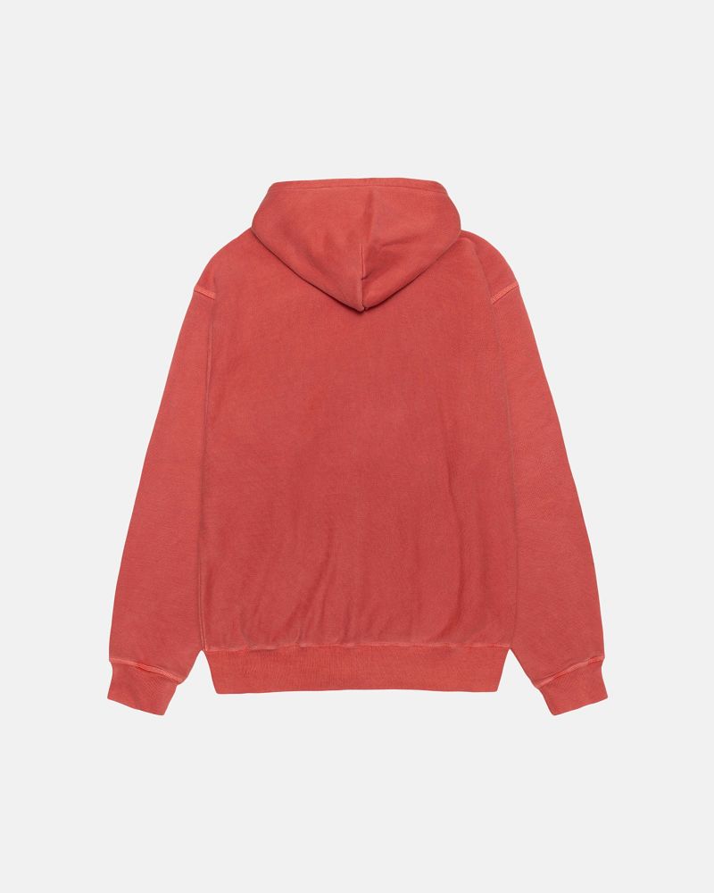 STUSSY SMOOTH STOCK HOODIE PIGMENT DYED Rouge | STUSSY-56250