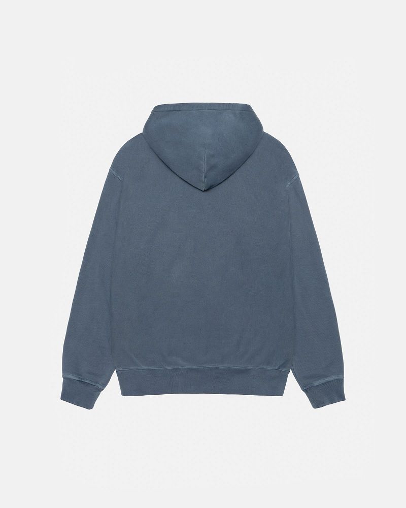 STUSSY SMOOTH STOCK HOODIE PIGMENT DYED Bleu Marine | STUSSY-56249