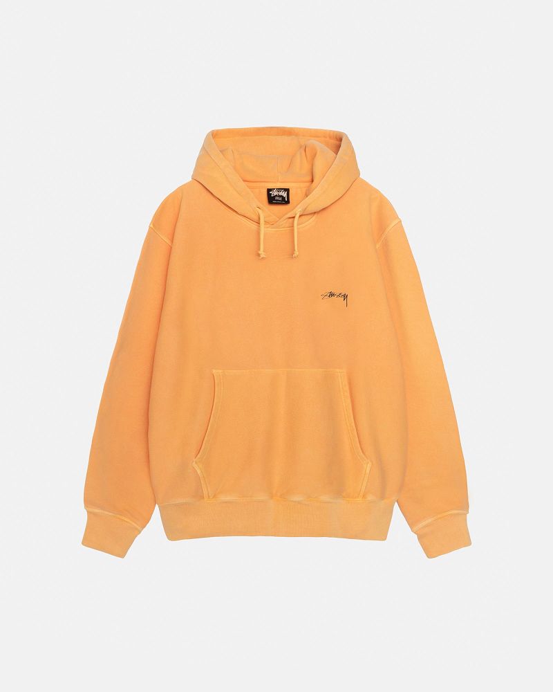 STUSSY SMOOTH STOCK HOODIE PIGMENT DYED Orange | STUSSY-56248