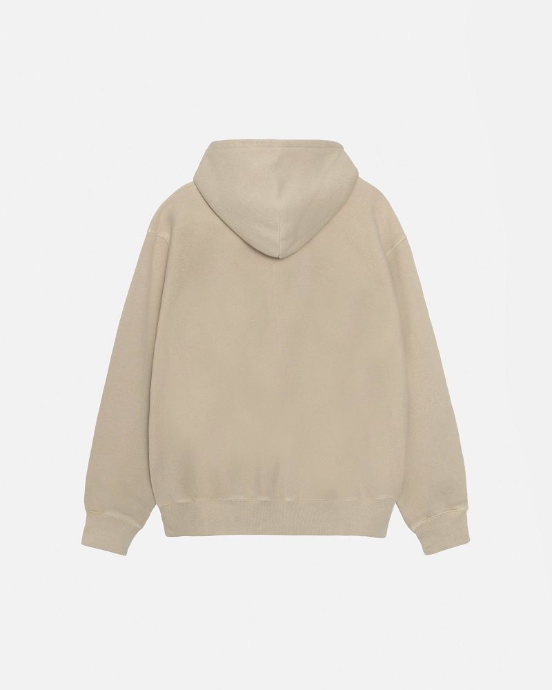 STUSSY SMOOTH STOCK HOODIE PIGMENT DYED Kaki | STUSSY-56247