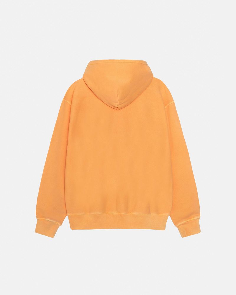 STUSSY SMOOTH STOCK ZIP HOODIE PIGMENT DYED Orange | STUSSY-56252