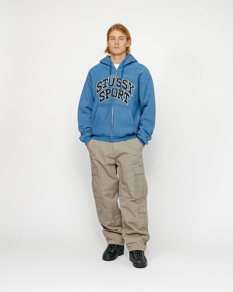 STUSSY SPORT ZIP HOODIE Bleu | STUSSY-55835