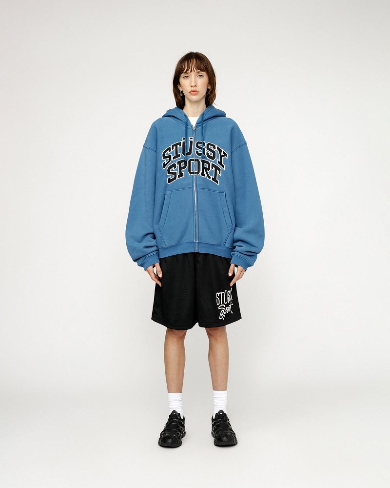 STUSSY SPORT ZIP HOODIE Bleu | STUSSY-55835