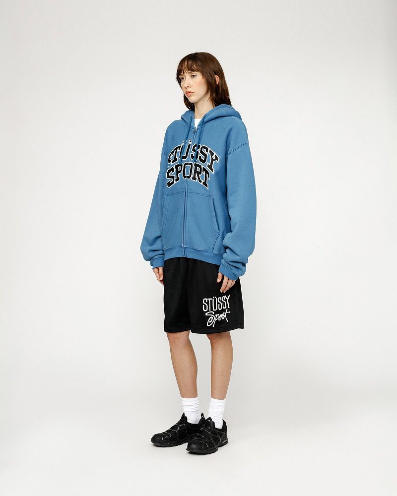 STUSSY SPORT ZIP HOODIE Bleu | STUSSY-55835
