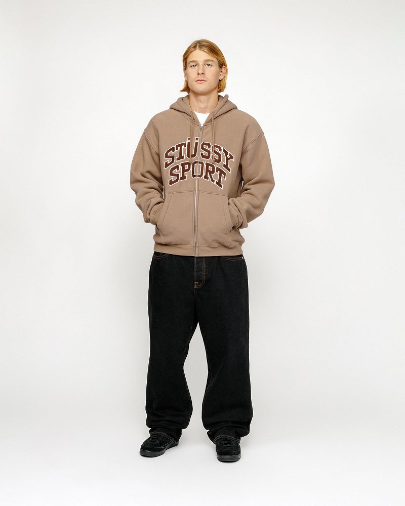 STUSSY SPORT ZIP HOODIE Marron | STUSSY-55834