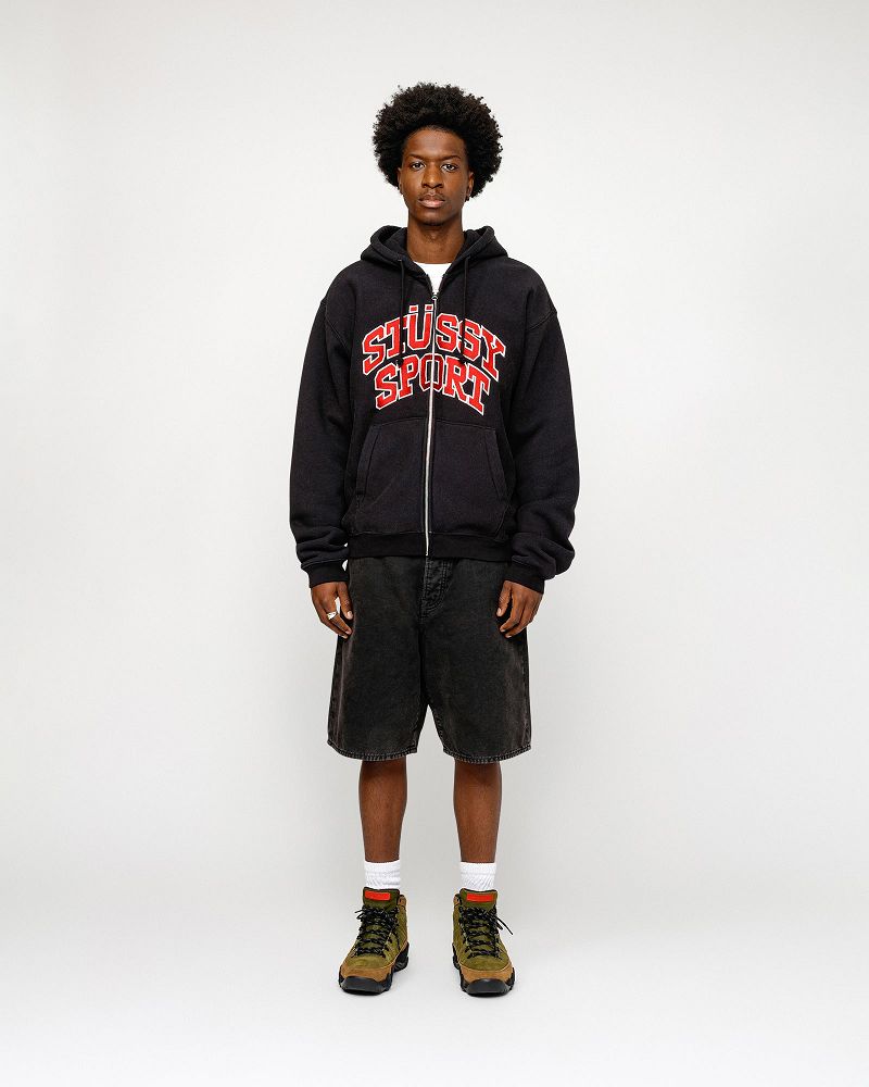 STUSSY SPORT ZIP HOODIE Noir | STUSSY-55833