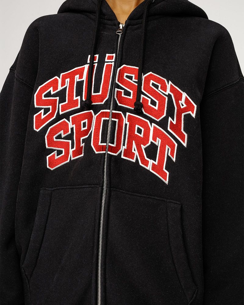 STUSSY SPORT ZIP HOODIE Noir | STUSSY-55833