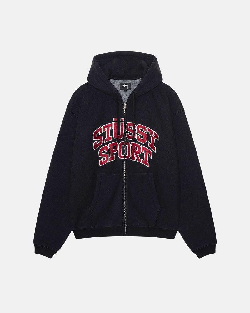 STUSSY SPORT ZIP HOODIE Noir | STUSSY-55833